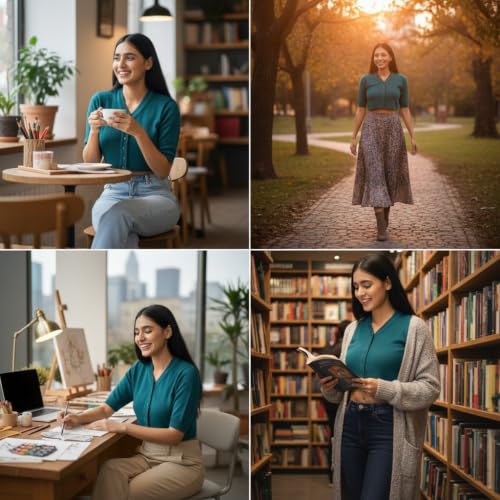 Image of Women Winter Wear V-Neck Half Sleeves Regular Fit Woollen Blouse