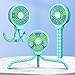 WiHoo Portable Stroller Fan Clip On for Baby Rechargeable Car Seat Fan,3 Speeds Battery Operated Baby Fan,USB Personal Fan for Stroller Crib Treadmill and Travel (Blue)