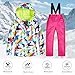 Girls Ski Jacket Boy's Ski Jackets and Pants Set Insulated Windproof Snowsuit Winter Warm Hooded Coat