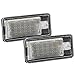 2 pièces LED Éclairage de la plaque d'immatriculation 12V 6500K 18 SMD Canbus Pas d'erreur Feux arrière Xénon Blanc pour Audi A3 S3 A4 S4 B6 B7 A6 C6 S6 A8 S8 D3 Q7 RS4 RS6
