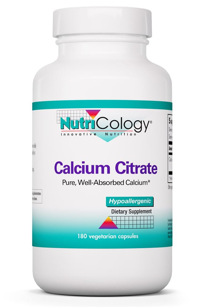 NutriCology Calcium Citrate 150 mg Capsules, 180 Count