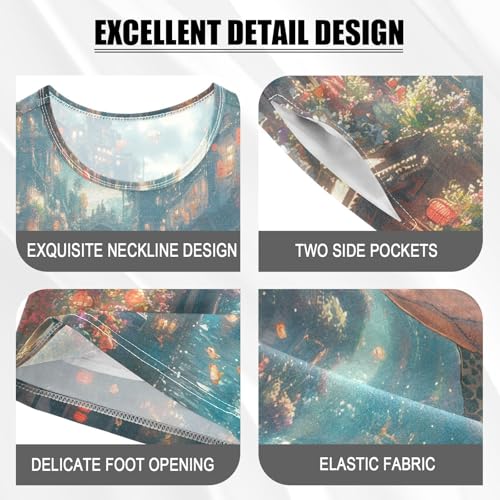 ALAZA Cute Turtle Pajama Set Short Sleeve Sleepwear Soft Lounge Nightwear4