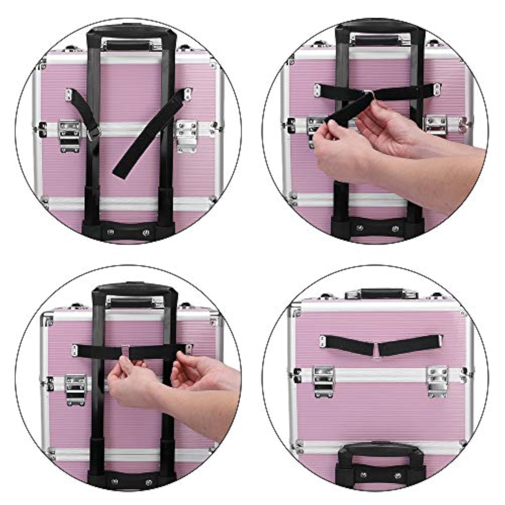 3 in 1 Makeup Train Case Rolling Trolley, Large Capacity