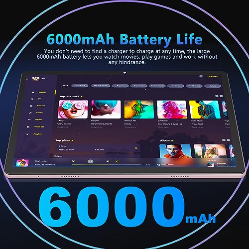 Image of Oangcc 2026 Android Tablet 10 Inch Tablets Octa-Core 12GB RAM 128GB ROM 2TB Expand, 2 in 1 Tablet with Keyboard, Mouse, 5G Wi-Fi Blue /Tooth GPS, GMS Certified, IPS HD Display (Rose Gold)