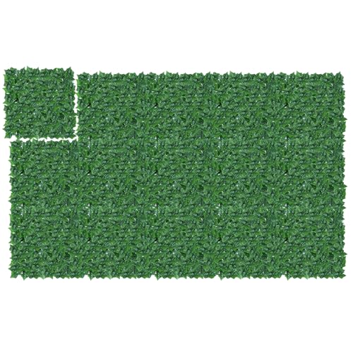 Artificial Ivy Privacy Fence Wall Screen, 40"×120" Greenery Backdrop Ivy with 20 Zip Ties, Hedges Fence Panels for Patio, Balcony, Garden, Backyard Indoor Outdoor Green Wall Decor