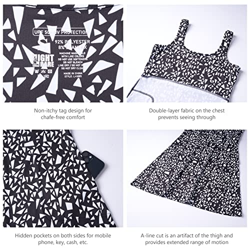 Image of Women's UPF 50+ Tank Dress A-Line with Pockets Breathable Quick Dry Sun Protection for Hiking Camping Beach Outdoor