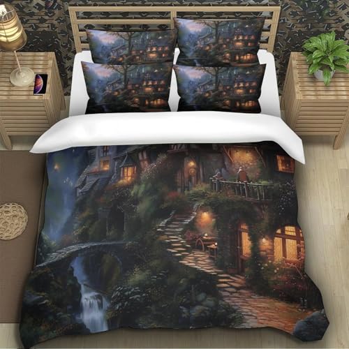 Housse de couette chat au coin du feu pour une chambre cocooning