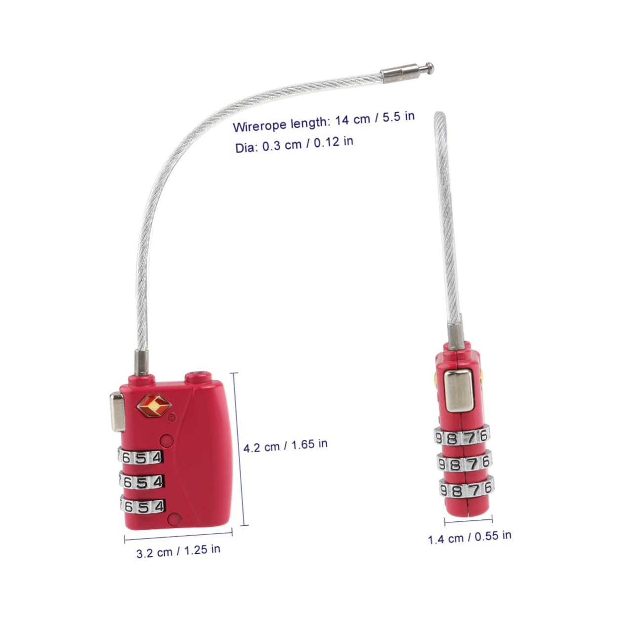 Gatuida 2 piezas Candado Tsa Aprobado Dígitos para Equipaje Colores Negro y Azul Combinación Personalizable Cuerpo Aleación Zinc Resistente Seguridad para Maletas Mochilas y Taquillas