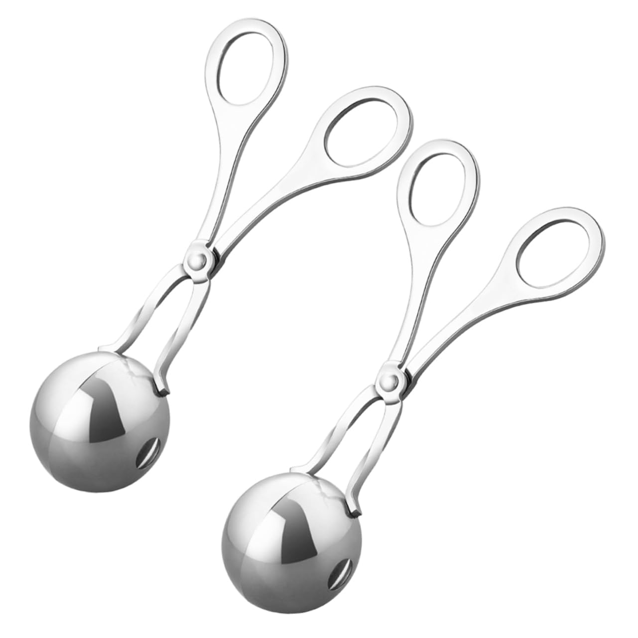 OFFSCH 2pcs Stainless Steel Meatball Maker Tool Non-stick Clips for Easy Meatball and Rice Preparation Kitchen Essential for Home Cooks