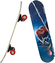 Portable Handheld Lightweight Skateboard 24" Light Flashing 4 Wheels Mini Cruiser Skateboard, Beginners Longboard Suitable for Kids, Age (5-9 Years) (Spider Man Print)