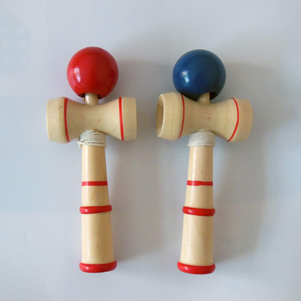 Giocattolo in legno Kendama Blue Ball Cup Game Classic Bilancing Skill Game Abilità in legno