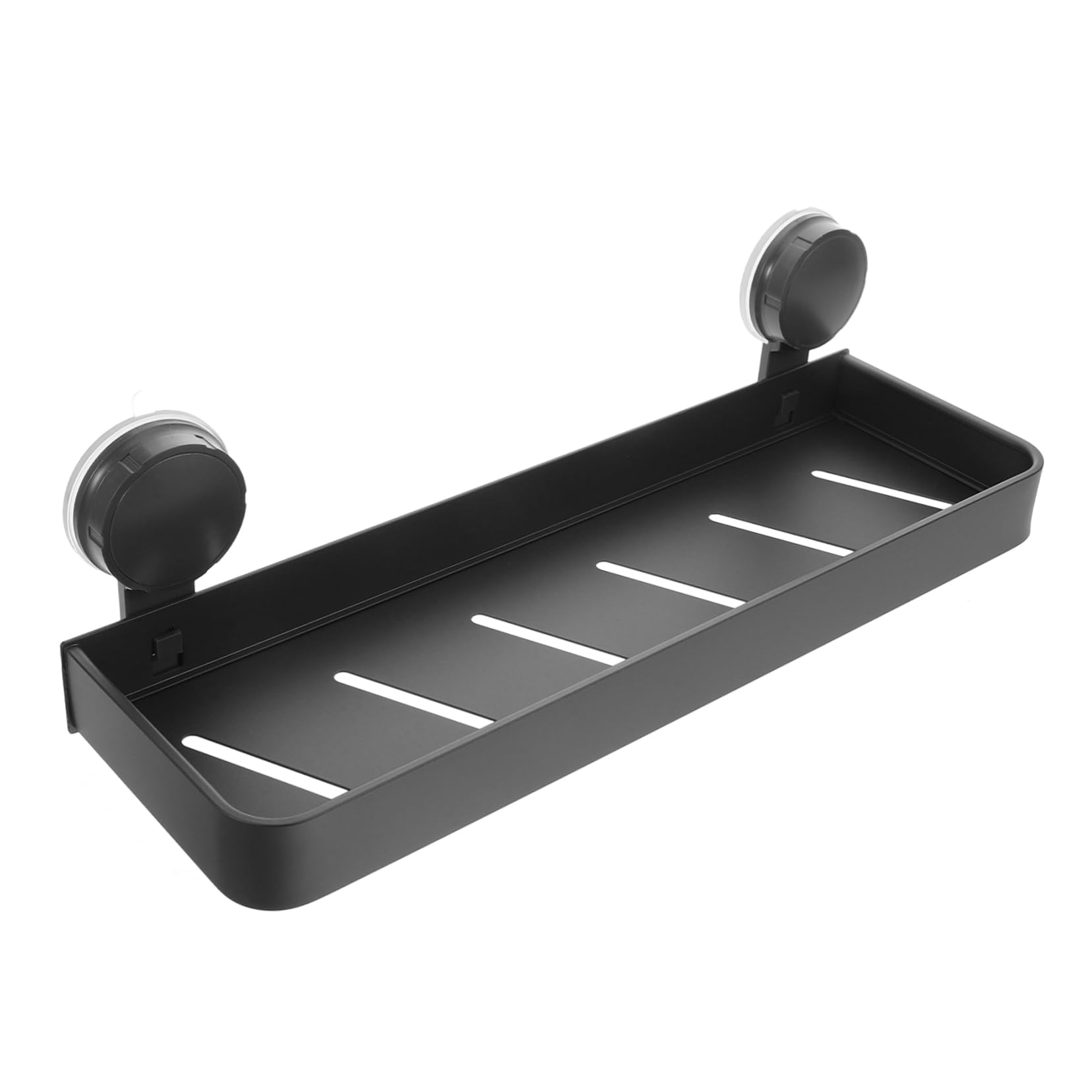 Zerodeko Bathroom Suction Cup Shelf No Drill Floating Storage Rack for Toiletries Makeup Efficient Organization for Smooth Surfaces Easy Installation Grey Wall Mount