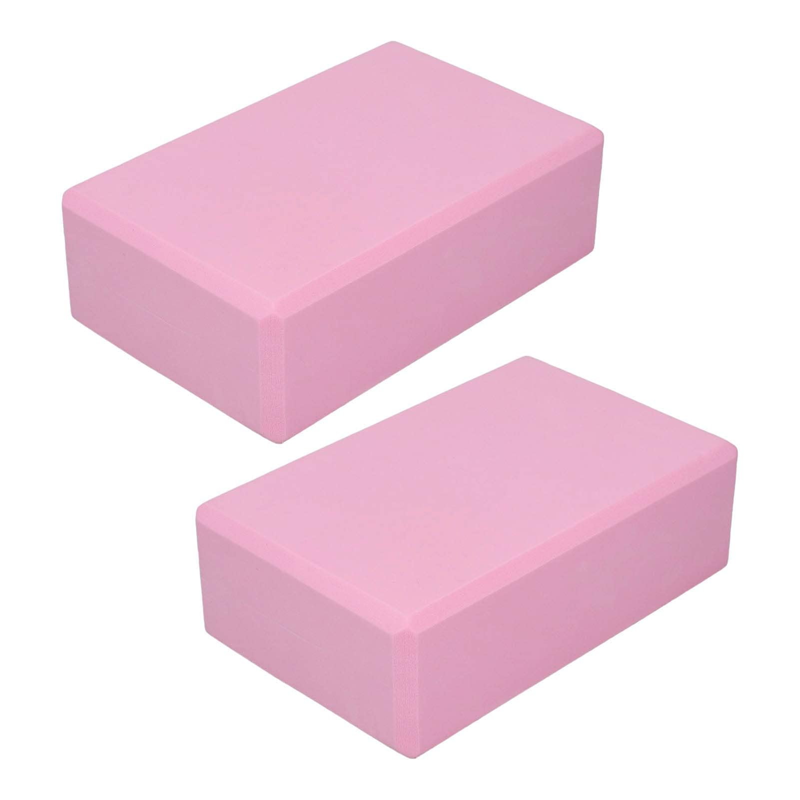 Pink Yoga Block, Foam 2 Pack Foam Travel Yoga Pilates Blocks Stability Non-slip Blocks for Meditation Pilates YogaOther Postpartum Care