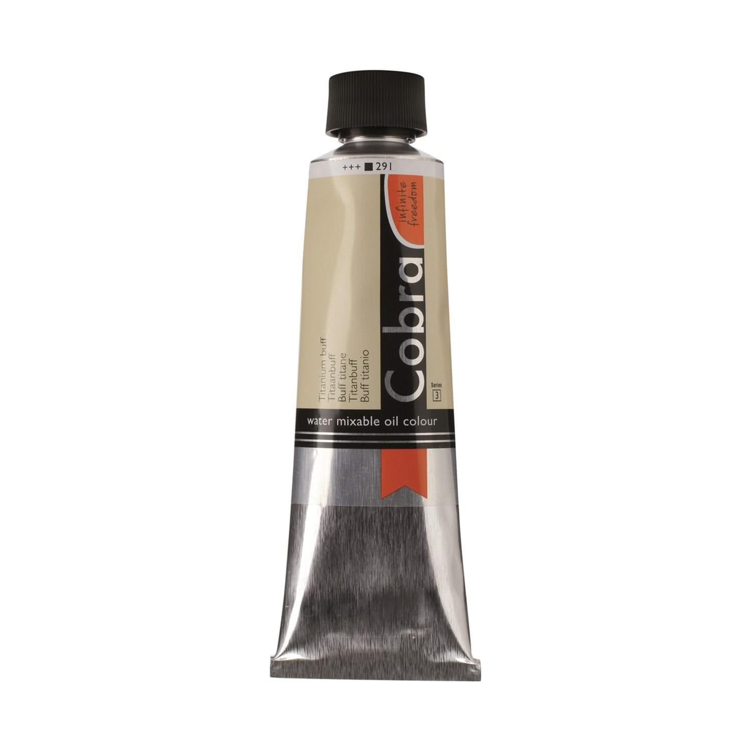 Cobra Artist Water-Mixable Oil Colour - Titanium Buff 291-40 ml Tube - Opaque with Excellent Lightfastness