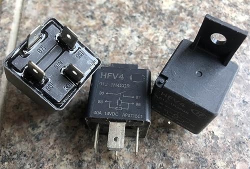 Relais 4 broches HF V4 012-1H4SGR 12V 40A avec base de relais pour circuit automobile