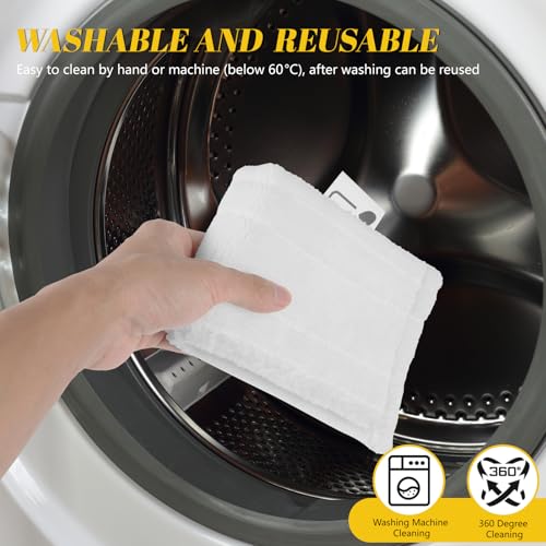 Mikrofasertuch Set kompatibel für Kärcher Dampfreiniger EasyFix SC 1, SC 2, SC 3, SC 4, SC 5 – 3 Bodentücher + 3 Stoffbezüge – Ersatz für Kärcher Bezug Dampfreiniger Zubehör