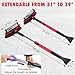 CARCAREZ 39" Extendable Car Snow Brush and Ice Scraper, Windshield Window Ice Snow Removal Snow Broom with Foam Grip 180° Pivoting Brush Head Snow Scraper for Car Auto Truck SUV
