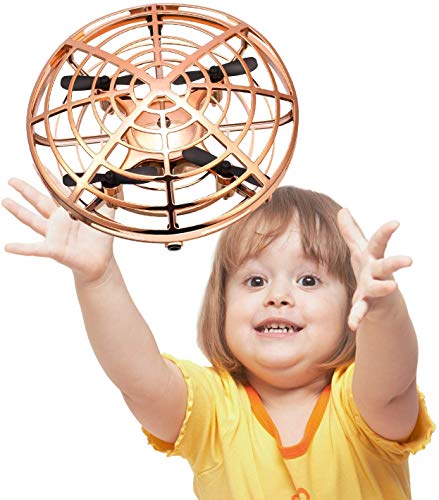 Lordone Hand Operated Drones - Hands Free 360°Rotating Shinning LED Lights, Interactive Infrared Induction Indoor Helicopter for Kids or Adults Boys and Girls (2 Batteries Included)