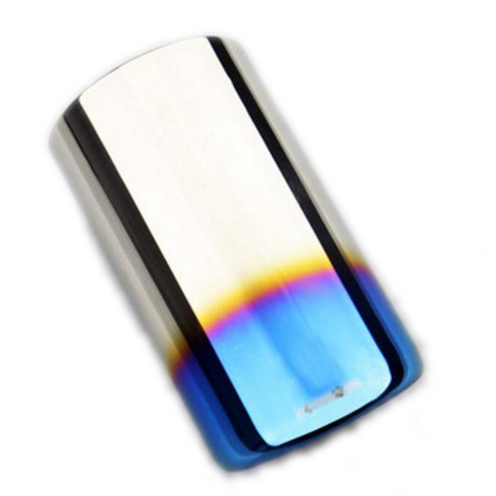 PolarLander Car Styling De Acero Inoxidable Silenciador de Escape Punta Tubo Azul Compatible for VW Volkswagen Jetta MK6 1.4T Golf 6 Golf 7 MK7 1.4T