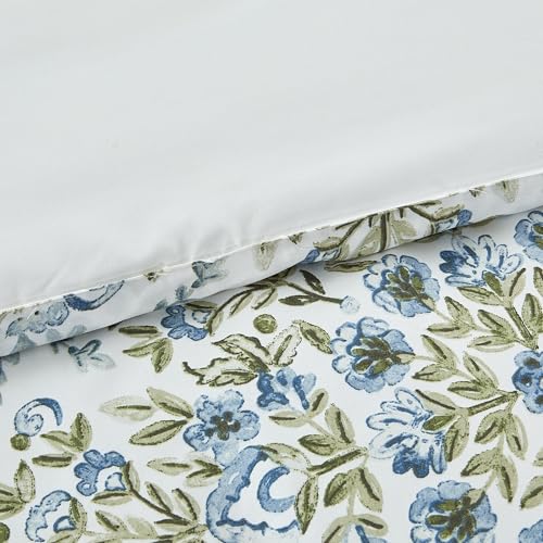Image of Modern Threads 5-Piece Printed Comforter Set, Matisse King in White Gold - Soft Comforter, 2 Pillow Shams, and 2 Decorative Pillows