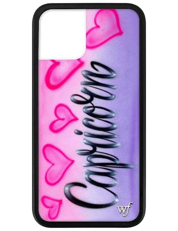 Wildflower Cases - Zodiac Airbrush Capricorn Case, Compatible with Apple iPhone 11 Pro | Pink, Hearts, Zodiac, Trendy - Protective Black Bumper, 4ft Drop Test Certified, Women Owned Small Business by Wildflower - Image 2