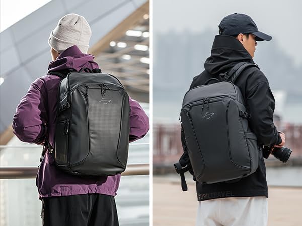 Besnfoto Camera Backpack for Photographer Expandable Waterproof Camera Bag for DSLR/SLR/Mirrorless/Drones Fit up to 16'' Laptop with Tripod Holder and Rain Cover - Image 6