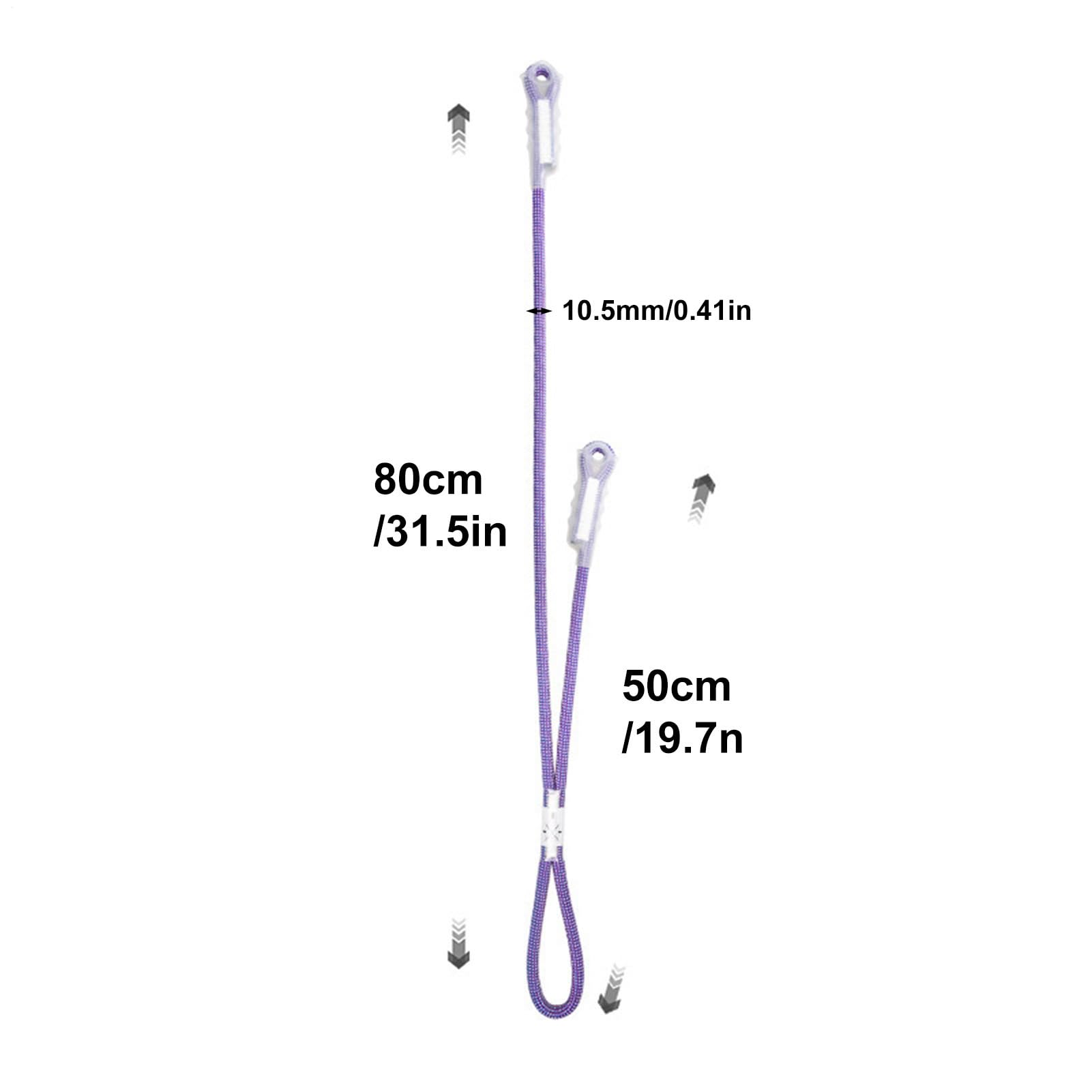 Prusik Rope - Cuerda de seguridad para escalada - Equipo de rescate de alta resistencia en forma de Y para ascensos, seguridad en el parque infantil