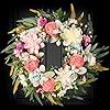 Spring Summer Wreath for Front Door Outside Porch Wall Home Decor 20 Colorful Modern Floral Wreath with Peony Dahlia