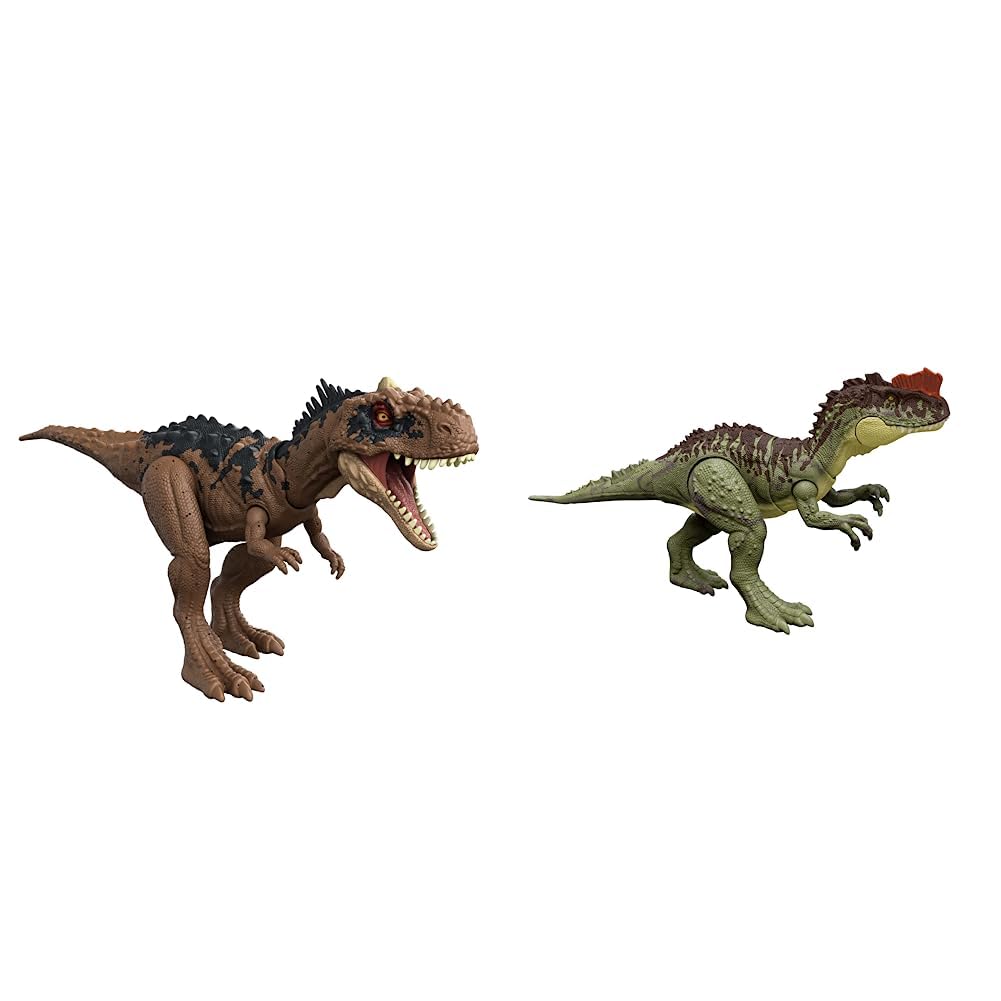 Figura De Acción Rajasaurus Jurassic World Dominion - Rugido Y Mordida, 33 Cm, +4 Años, Con App De Realidad Aumentada