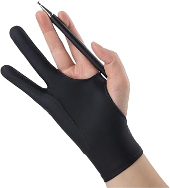 1 Pcs Drawing Glove Fits Left and Right Hand for Digital Drawing Tablet, iPad, Paper Sketching