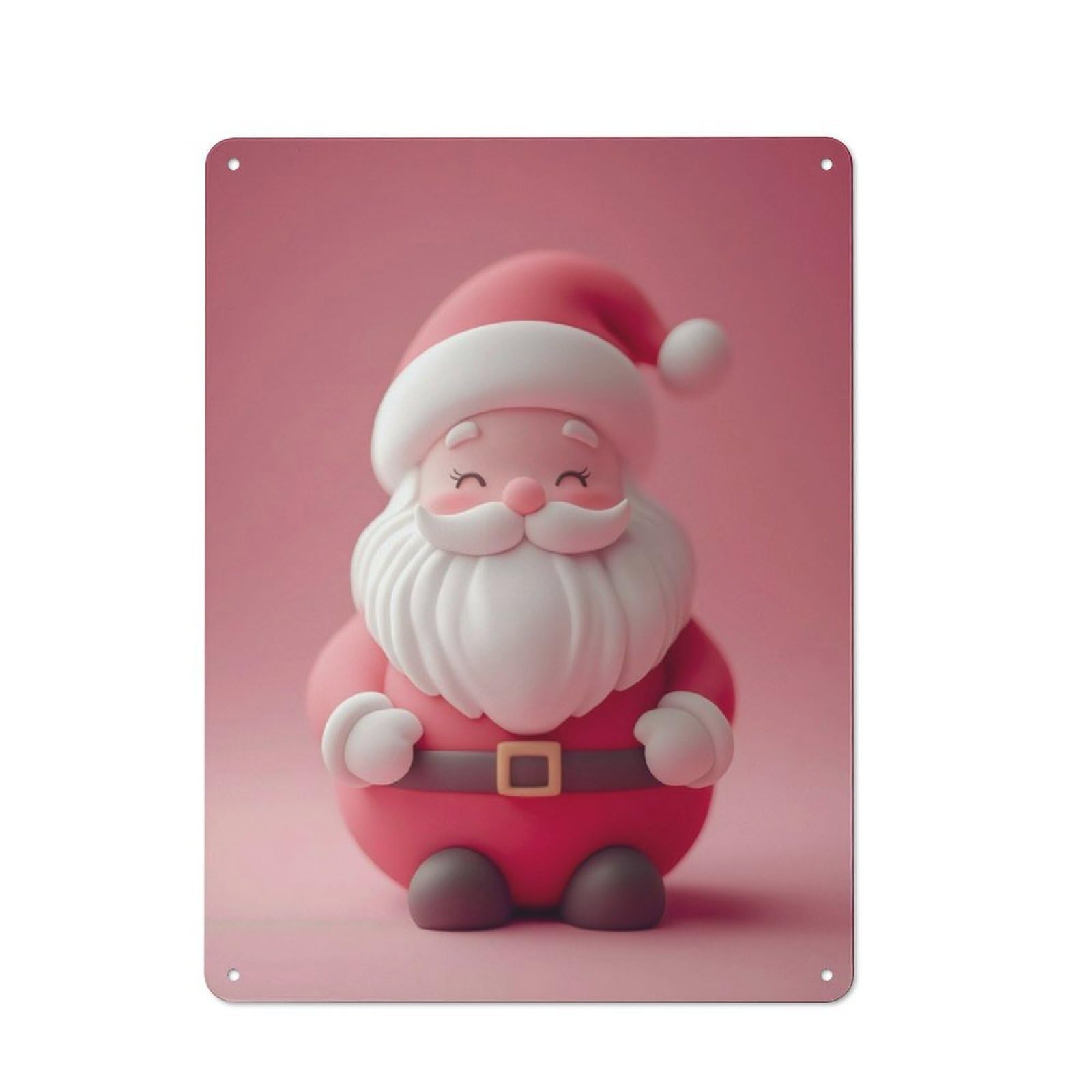 Junmoney Santa Claus Cute Metal Plaque 40X30cm With For Garage Wall, Vintage Decor, For Vintage Wall Decor Fans, For Metal Sign Collectors