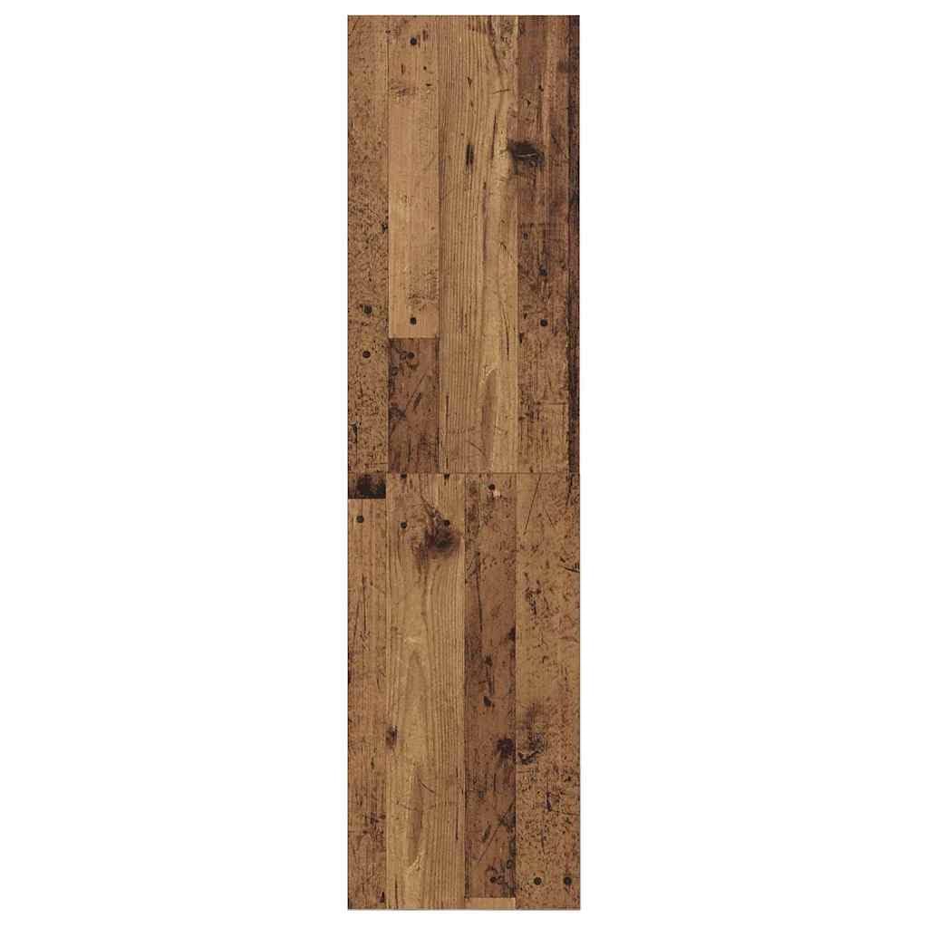 TV-Schrank Altholz Optik, 37x37x142,5 cm Holzwerkstoff, Wandmontage, schwebend, für Wohnzimmer, Schlafzimmer, Entertainment Center, Media Console