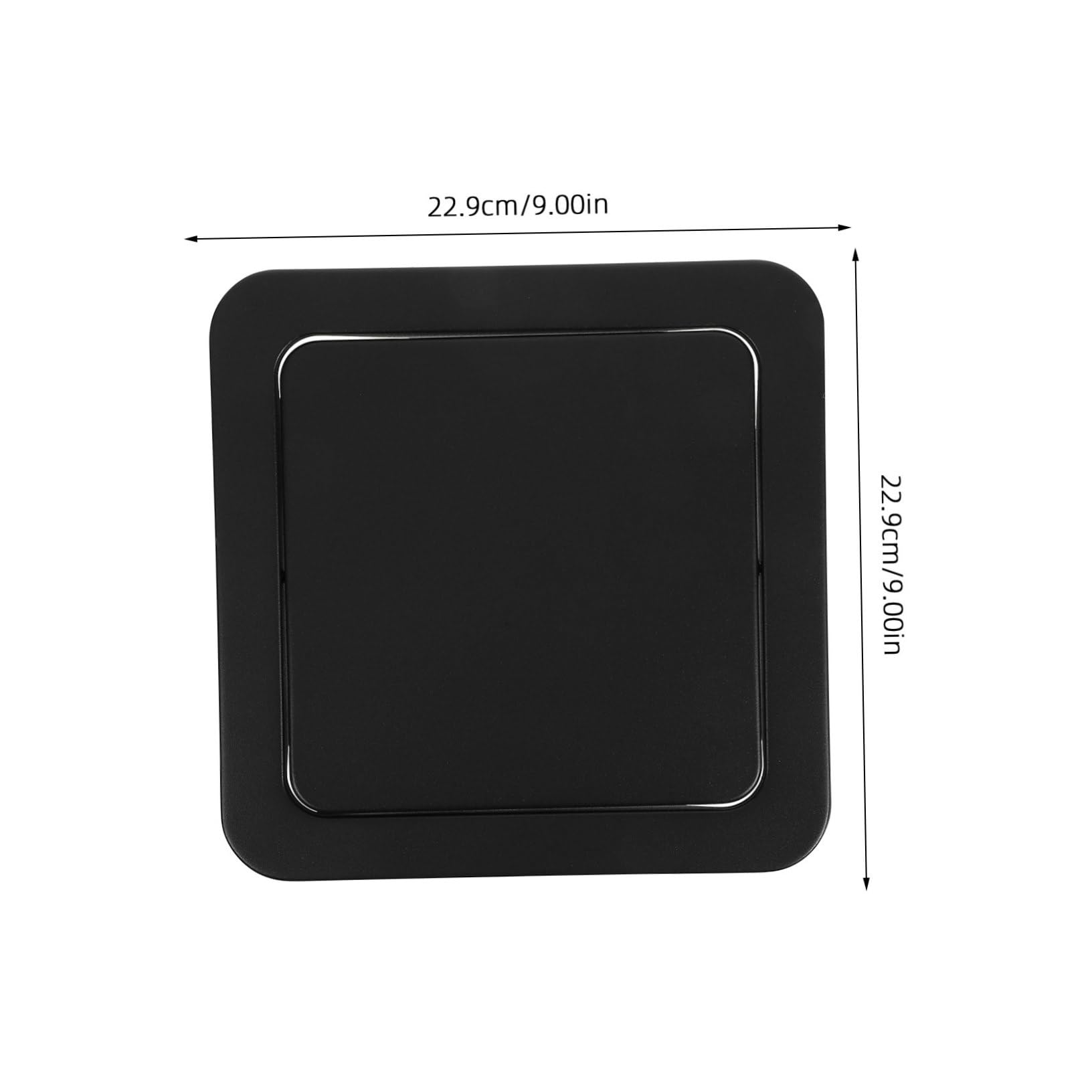 Tapa de Bote de Basura Empotrada Redonda de Acero Inoxidable Negro | Apertura Máxima de 22cm, Diseño Abatible Giratorio, Uso para Encimera y Espacios del Hogar