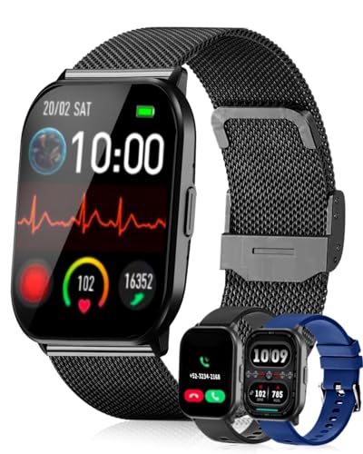 La Mejor Lista de reloj inteligente android los más recomendados. 48 STARFLY Smartwatch Hombre Mujer con Llamadas, Reloj Inteligente con 3 Correas, 24H Pulsometro/SpO2/Monitor de Sueño/120+ Modos Deportivos, Smartwatch Hombre IP68 Android iOS Negro...