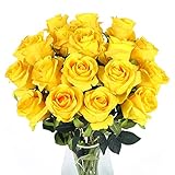 Luyue Artificial Rose Flowers 10 Pack Fake Silk Roses with Long Stems Bridal Wedding Floral Bouquets...