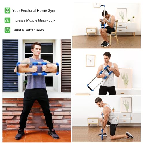 GoFitness Push Down Bar Machine - Chest Expander at Home Workout Equipment, Arm Exerciser - Portable Spring Resistance Exercise Gym Kit for Home, Travel or Outdoors - Image 3