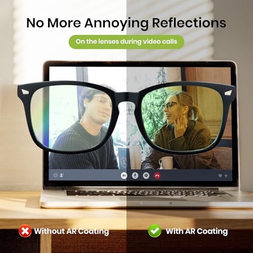 Image of Cyxus Blue Light Glasses Men Women Reduce Eye Strain UV400 Protection 8082 | Eye Protection,Classic Sqaure Frame,Ideal for Computer Screen Office Work Daily Wear
