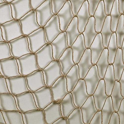 image for Rosoz Nature Fish Net Wall Decoration with Shells, Ocean Themed Wall H