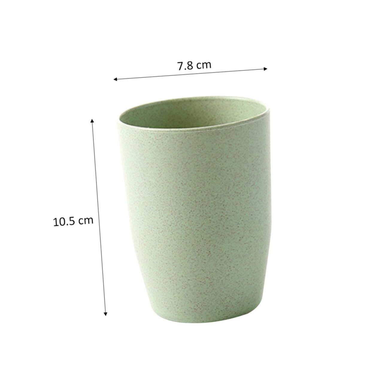 Beatifufu Bathroom Wheat Stem Tumbler Cup Mouthwash Mug for Boys and Girls Adults Simple Round Design Northern Europe Green Lightweight Easy to Clean