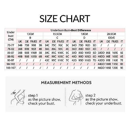 FallSweet Push Up Bras for Women Plus Size Bra Wide Back Underwire Longline Corset Bra(Black,38DD) - Image 6