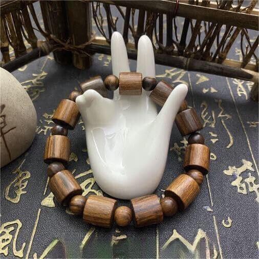 Bracelets en bois d'agar naturel pour méditation bouddhiste de 25g - 4