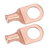 Vista 423 de SELTERM - 2 terminales de anillo resistentes para cable de batería, calibre 4 AWG, pernos de 3/8 pulgadas, terminales de calibre 4, ojales de cobre