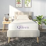 NapQueen 8 Inch Twin-XL Size Mattress, Bamboo Charcoal Memory Foam Mattress, Bed in a Box, White