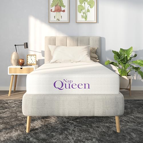 NapQueen 8 Inch Twin Size Mattress, Bamboo Charcoal Memory Foam