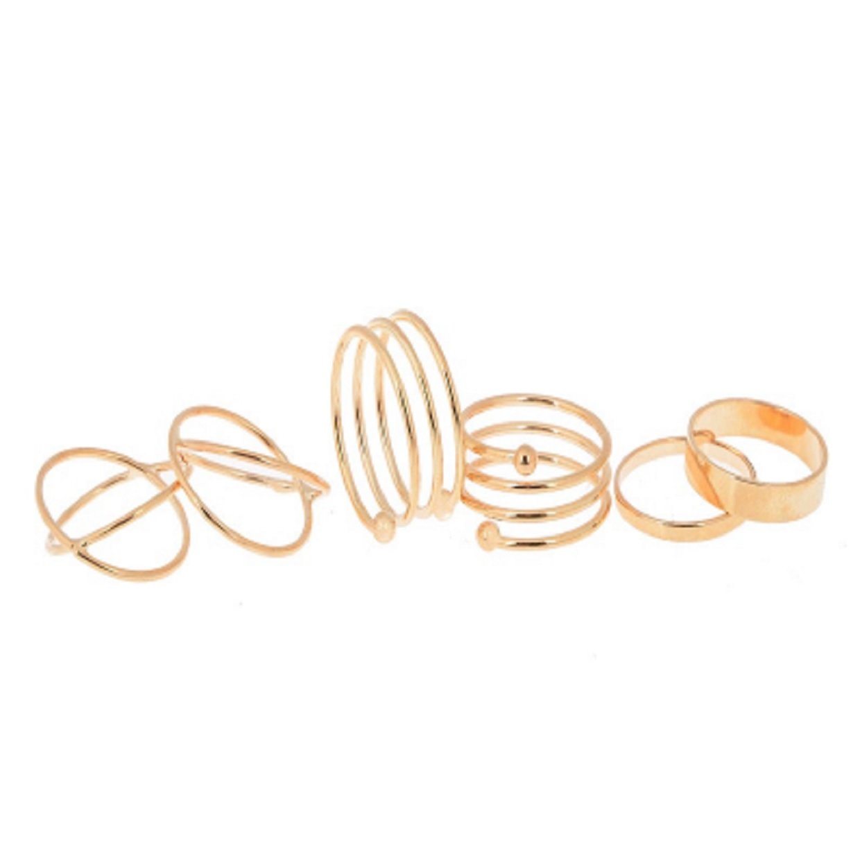 TNF New 6PCS/Set Finger Tip Knuckle Stackable Spiral Party Celebrity Band Mid Rings Alloy (B07B9ZYLGD) Amazon Price History, Amazon Price Tracker