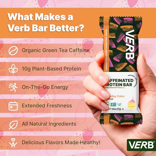Verb Energy Barras Proteicas Caffeinadas 51g Pack 12 miniatura 6