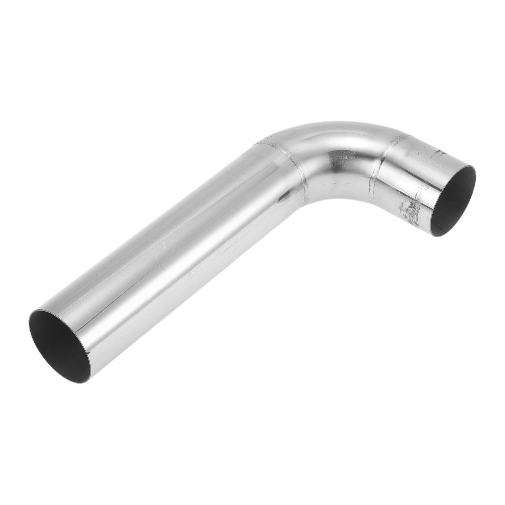 Codo De Tubo De Escape De 2" OD 90 Grados De Doblez Con Mandril Acero Inoxidable T304 Superficie Pulida Tono Plateado
