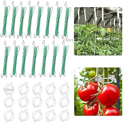 40 Stuks Tomatenhaken Met Touw, Tomaten Steun Haken, Tomaat Houder Haken Plant Steun Clips Met 333ft Touw