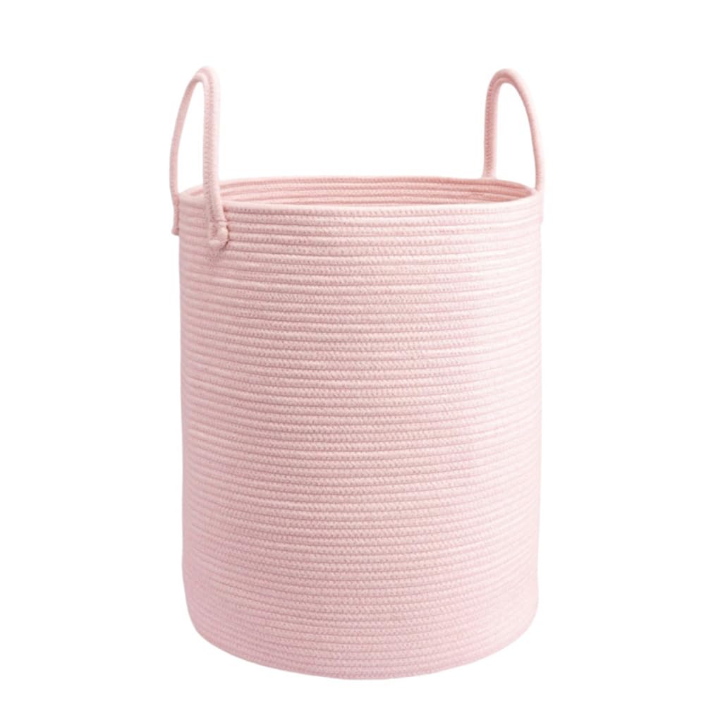 Cesto portabiancheria in corda di cotone, 46 cm di larghezza x 61 cm di altezza, per giocattoli/panni sporchi, organizer decorativo alto per camera da letto, cameretta dei bambini
