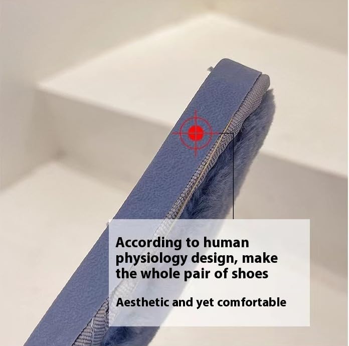 Heart Embroidered Fluffy Slippers, Soft Plush Lining Bedroom Slippers, Comfort Wide Band Cute Warm Footwear Slip On Slides for Fall & Winter for Back To School Gifts, Fall Freshness Indoor Shoes4